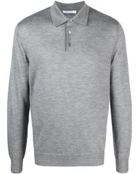Cruciani - Fine-knit Long-sleeved Polo Shirt - Lyst