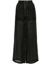 Lorena Antoniazzi - Semi-Sheer Straight-Leg Trousers - Lyst