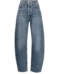 Agolde - Dara Mid-Rise Tapered Jeans - Lyst