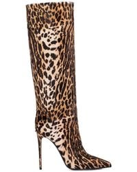 Le Silla - Eva Leopard-Print Boots - Lyst