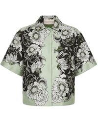 Valentino Garavani - Floral-Print Sequin-Embellished Jacket - Lyst