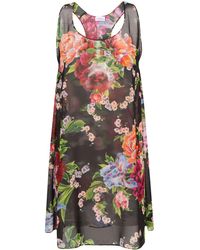 La Perla - Floral-print Georgette Mini Dress - Lyst