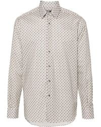 Karl Lagerfeld - Geometric-print Long-sleeve Shirt - Lyst