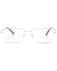 Cartier - Rectangle-Frame Glasses - Lyst