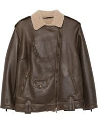 Salvatore Santoro - Leather Zip-Up Jacket - Lyst