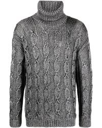 Saint Laurent - Melange Viscose Blend Sweater - Lyst