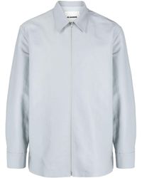 Jil Sander - Spread-collar Zip-up Shirt - Lyst