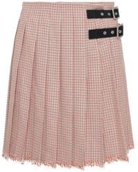 Jil Sander - Houndstooth Pleated Wrap Mini Skirt - Lyst