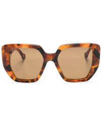 Gucci - Gafas de sol oversize con placa del logo - Lyst