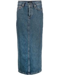 Wardrobe NYC - Denim Column Maxi Skirt - Lyst