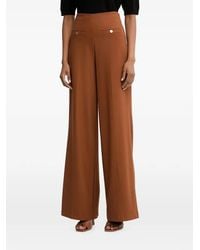 Morgan - Button-Detail Wide-Leg Trousers - Lyst