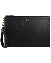 Gucci - Pouch GG Marmont In Pelle - Lyst