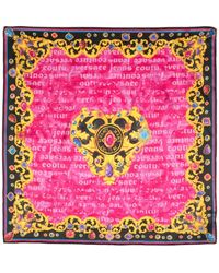 Versace - Heart Couture-print Silk Scarf - Lyst