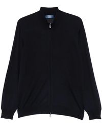 Fedeli - Zip-Front Panelled Sweater - Lyst