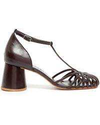 Sarah Chofakian - Eugenie 65mm Caged Leather Pumps - Lyst