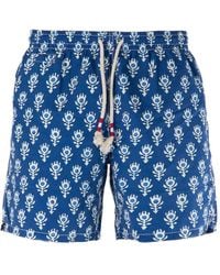 Mc2 Saint Barth - Badeshorts Mit Blumen-Print - Lyst