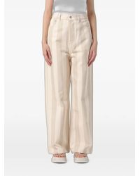 Nanushka - Striped Wide-Leg Jeans - Lyst