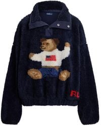 Polo Ralph Lauren - Polo Bear Fleece-Texture Polo Sweatshirt - Lyst