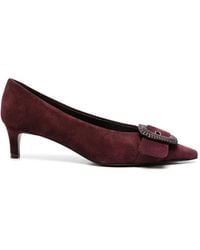 Roberto Festa - Buckle-Detail Pointed-Toe Leather Heeled Pumps - Lyst