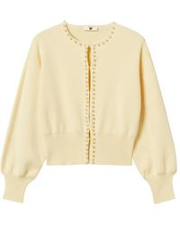 Twinset - Cardigan With Pearl Embroidery - Lyst