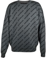 Balenciaga - Logo-Print Crew-Neck Jumper - Lyst