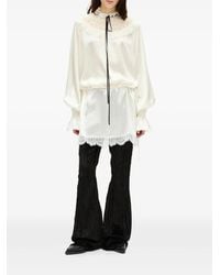 Ann Demeulemeester - Lace-Trim Ruffled Mini Dress - Lyst