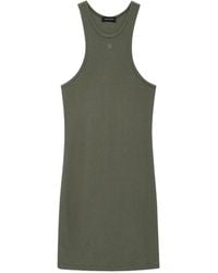 Anine Bing - Cole Logo-Embroidered Mini Dress - Lyst