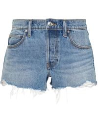Alexander Wang - Crystal-Embellished Frayed Shorts - Lyst