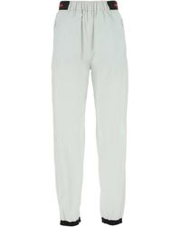 Prada - Elastic-Waistband Straight-Leg Trousers - Lyst