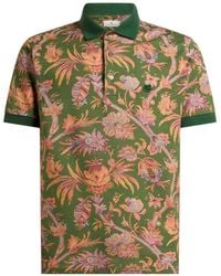 Etro - Polo En Coton Piqué À Motif Paisley Floral - Lyst