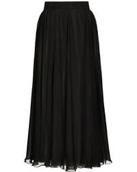 Dolce & Gabbana - High-Waisted Chiffon Circle Skirt - Lyst