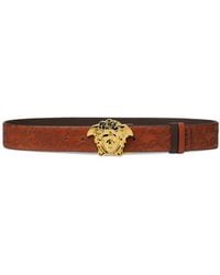 Versace - La Medusa Leather Reversible Belt 1.6" - Lyst