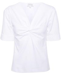 Tanya Taylor - Ronelle Twist Cotton T-shirt - Lyst