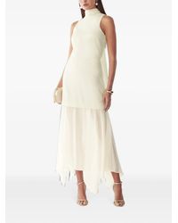 ST MRLO - High-Neck Handkerchief-Hem Maxi Dress - Lyst