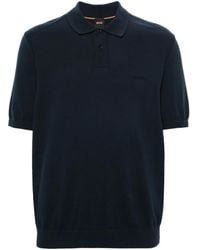 BOSS - Fine-Knit Polo Shirt - Lyst
