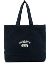 Woolrich - Logo-Print Canvas Tote Bag - Lyst