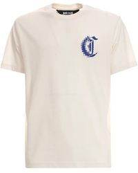Just Cavalli - Print Crew-Neck T-Shirt - Lyst