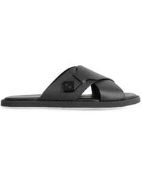 Fendi - Ff Logo Crossover Strap Sandals - Lyst