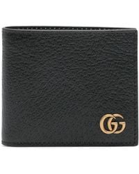 Gucci - Portafoglio Bi-fold GG Marmont In Pelle - Lyst