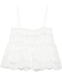 Zimmermann - Alchemy Ruffled-Lace Top - Lyst