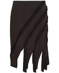 Club21 - Daisy Diagonal-Stripe Midi Skirt - Lyst