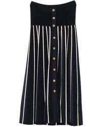 Zimmermann - Striped Button-Down Midi Skirt - Lyst
