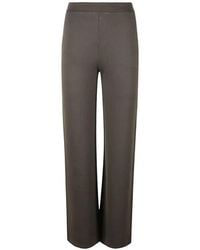Majestic Filatures - Elasticated-Waistband Straight-Leg Trousers - Lyst