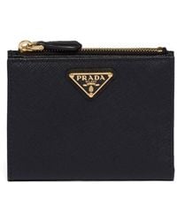 Prada - Brand-plaque Small Saffiano Leather Wallet - Lyst