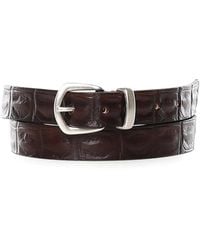 Eleventy - Crocodile-Effect Buckle Belt - Lyst