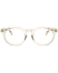 Moncler - Runde Brille Mit Logo - Lyst