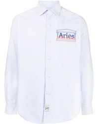 Aries - Oxford ストライプシャツ - Lyst