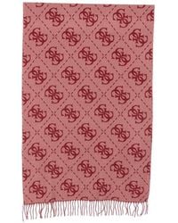 Guess - Logo-Pattern Fringed Scarf - Lyst