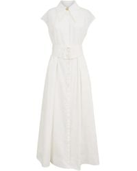 Clea Anika Embroidered Dress in White | Lyst