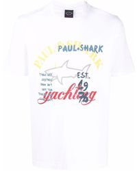 Paul & Shark - T-shirt Met Print - Lyst